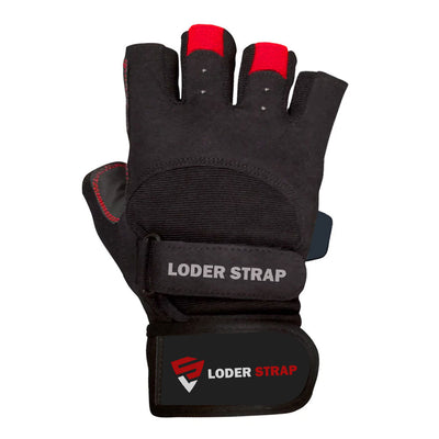 Weight Lifting Gloves Gel Padding Black & Red