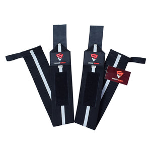 Loder Strap Competition Power Weight Lifting Wrist Wraps – Maximum Support in Every Lift (60cm/80cm) Black with white center line