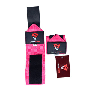Loder Strap Ultimate Support - Competition Power Weight Lifting Wrist Wraps, Size 60cm/80cm Solid Pink  ZRV Wrist Wrap