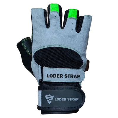 Weight Lifting Gloves Gel Padding Gray Neon