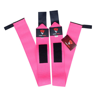 Loder Strap Ultimate Support - Competition Power Weight Lifting Wrist Wraps, Size 60cm/80cm Solid Pink  ZRV Wrist Wrap