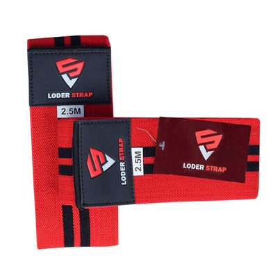 Knee Wraps Cotton Normal Red With Two Black Straps