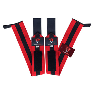 Loder Strap Ultimate Support - Competition Power Weight Lifting Wrist Wraps, Size 60cm/80cm premium Red & Black