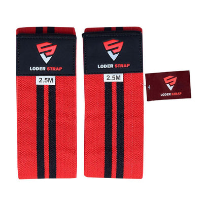 Knee Wraps Cotton Normal Red With Two Black Straps