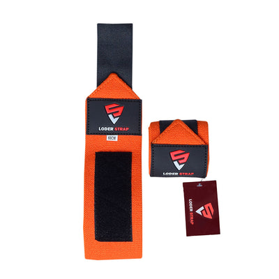 Loder Strap Ultimate Support - Competition Power Weight Lifting Wrist Wraps, Size 60cm/80cm Premium Orange Color