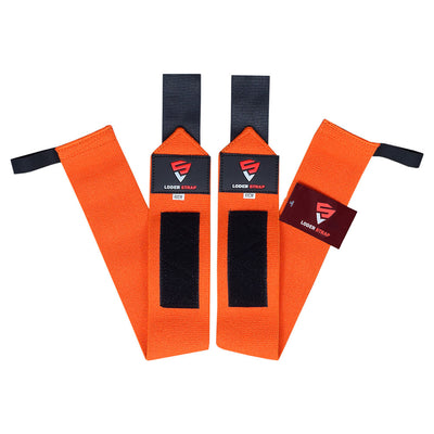Loder Strap Ultimate Support - Competition Power Weight Lifting Wrist Wraps, Size 60cm/80cm Premium Orange Color