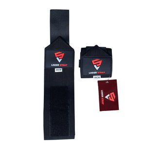 Loder Strap Competition Power Weight Lifting Wrist Wraps – Maximum Support in Every Lift (60cm/80cm) Super Heavy Solid Black