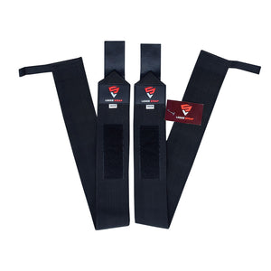 Loder Strap Competition Power Weight Lifting Wrist Wraps – Maximum Support in Every Lift (60cm/80cm) Super Heavy Solid Black