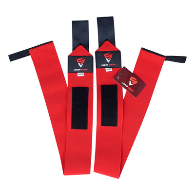 Loder Strap Ultimate Support - Competition Power Weight Lifting Red Wrist Wraps, Size 60cm/80cm