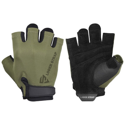 Power Weight Lifting Gloves Black & Green